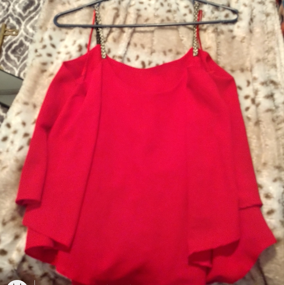 Elegant Red Women's Top